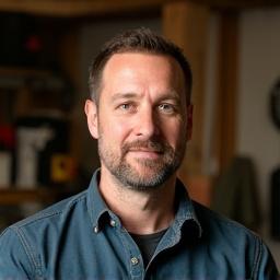 Professional headshot of Marcus Thorne, Head of Rentals & Repairs, in a workshop environment.